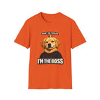 Golden Retriever 'I'm the Boss' T-Shirt | Dog Crown Design