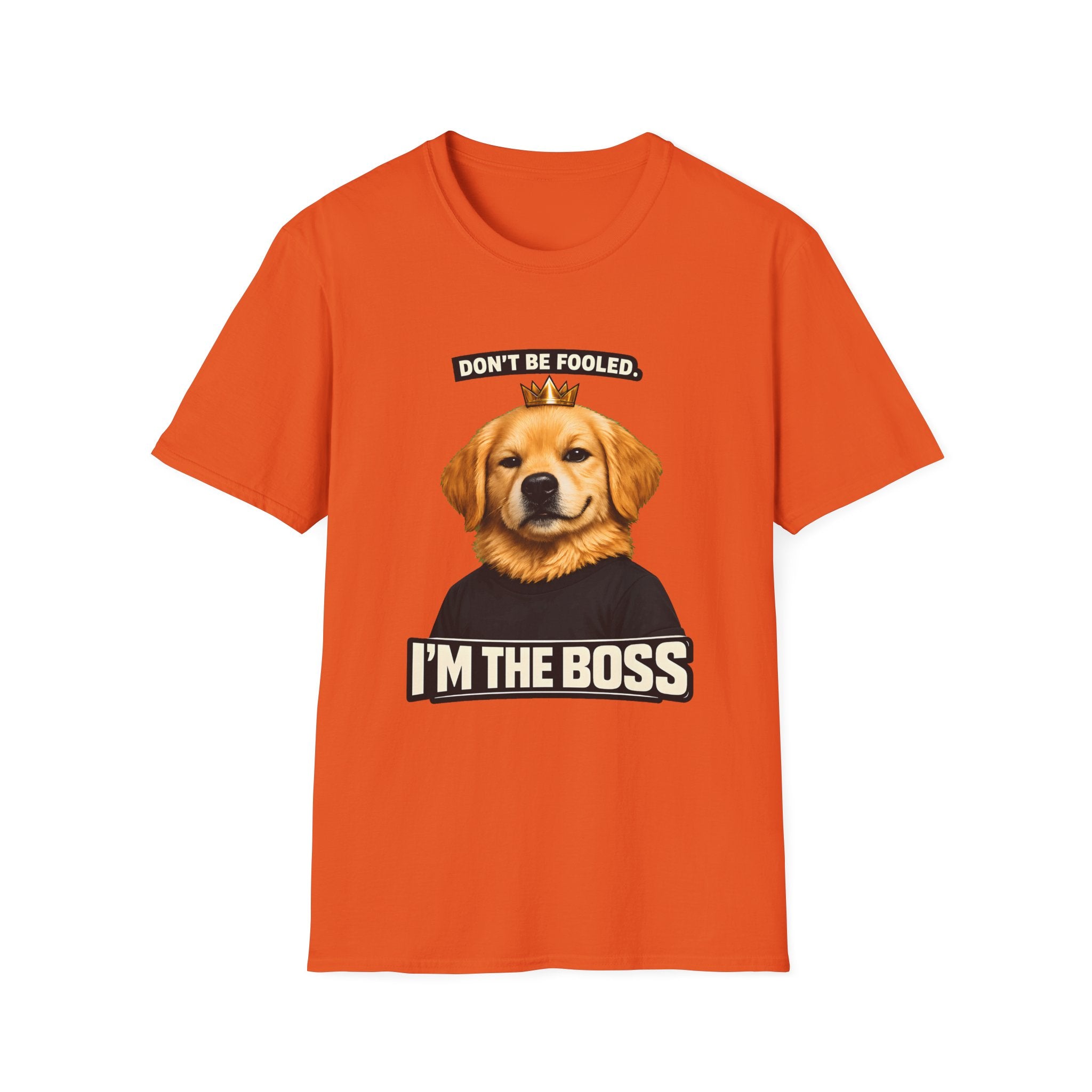 Golden Retriever 'I'm the Boss' T-Shirt | Dog Crown Design