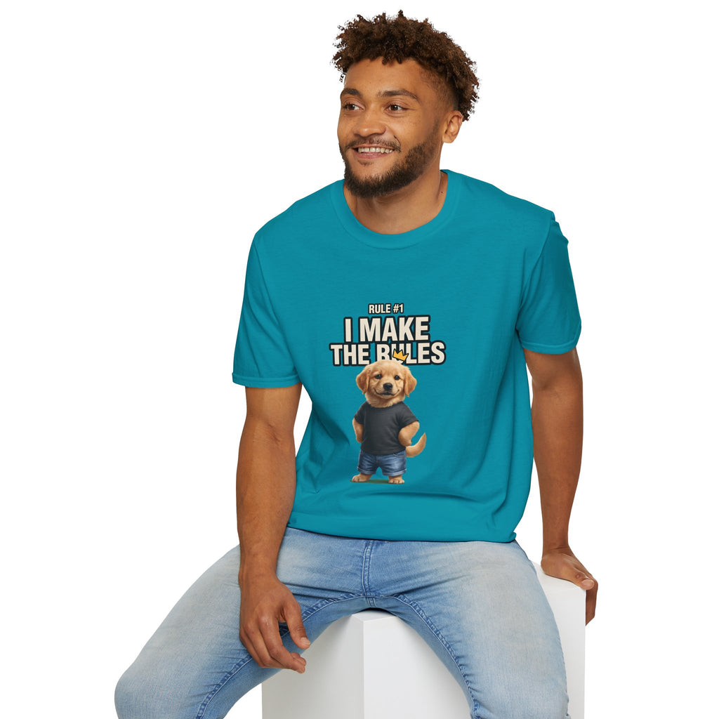 I Make the Rules Dog Graphic Tee | Golden Retriever Puppy Shirt