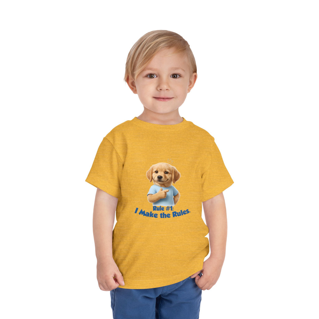 Rule #1: I Make the Rules – Cute Dog T-Shirt | Funny Puppy Boss Graphic Tee (Unisex)