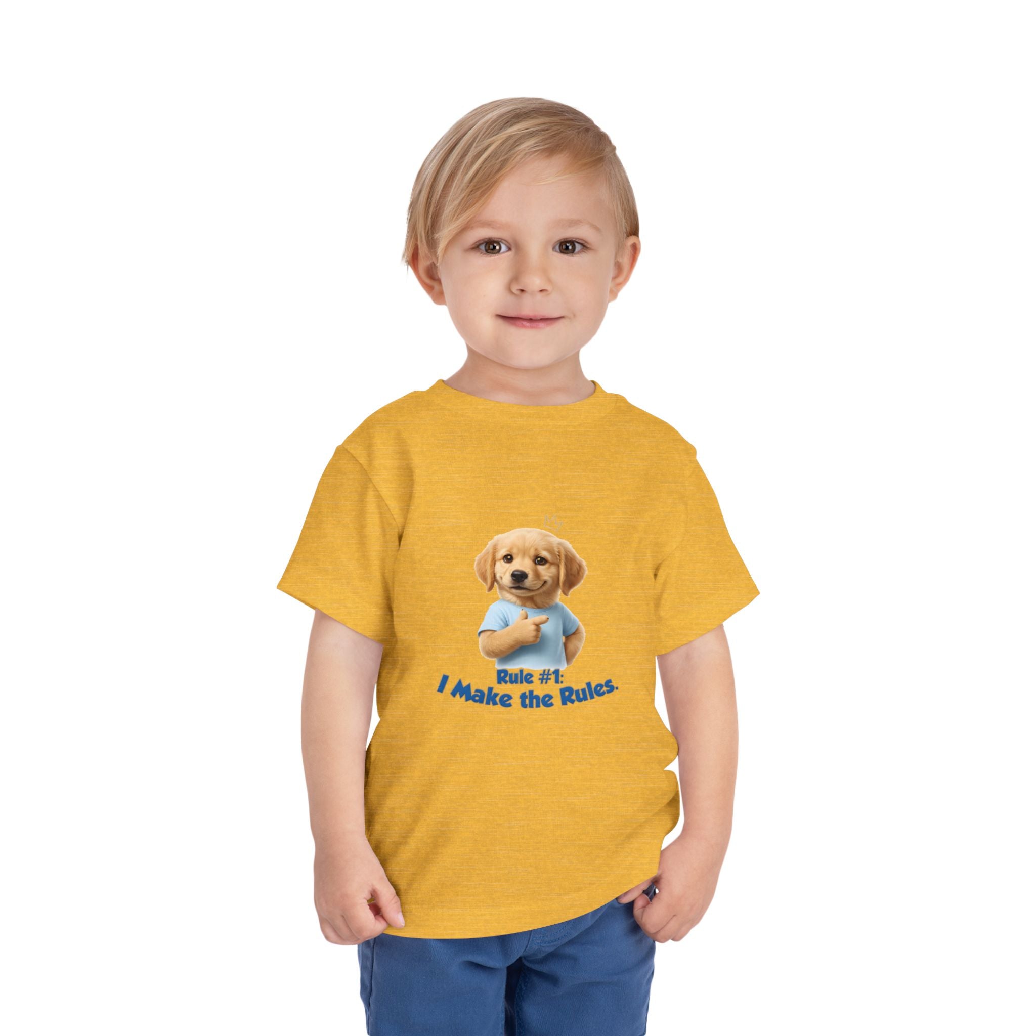 Rule #1: I Make the Rules – Cute Dog T-Shirt | Funny Puppy Boss Graphic Tee (Unisex)