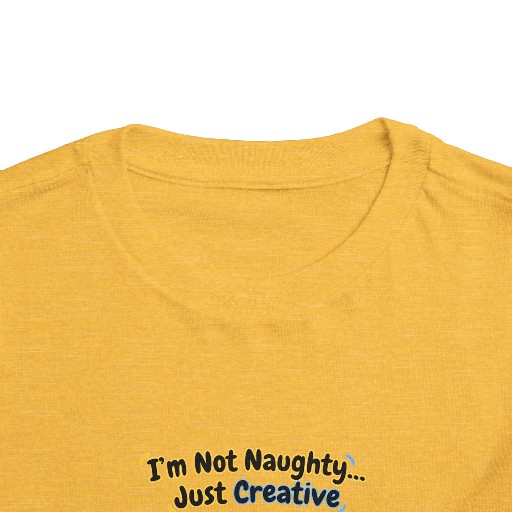 I’m Not Naughty… Just Creative – Cute Puppy T-Shirt | Funny Artist Dog Tee (Unisex)