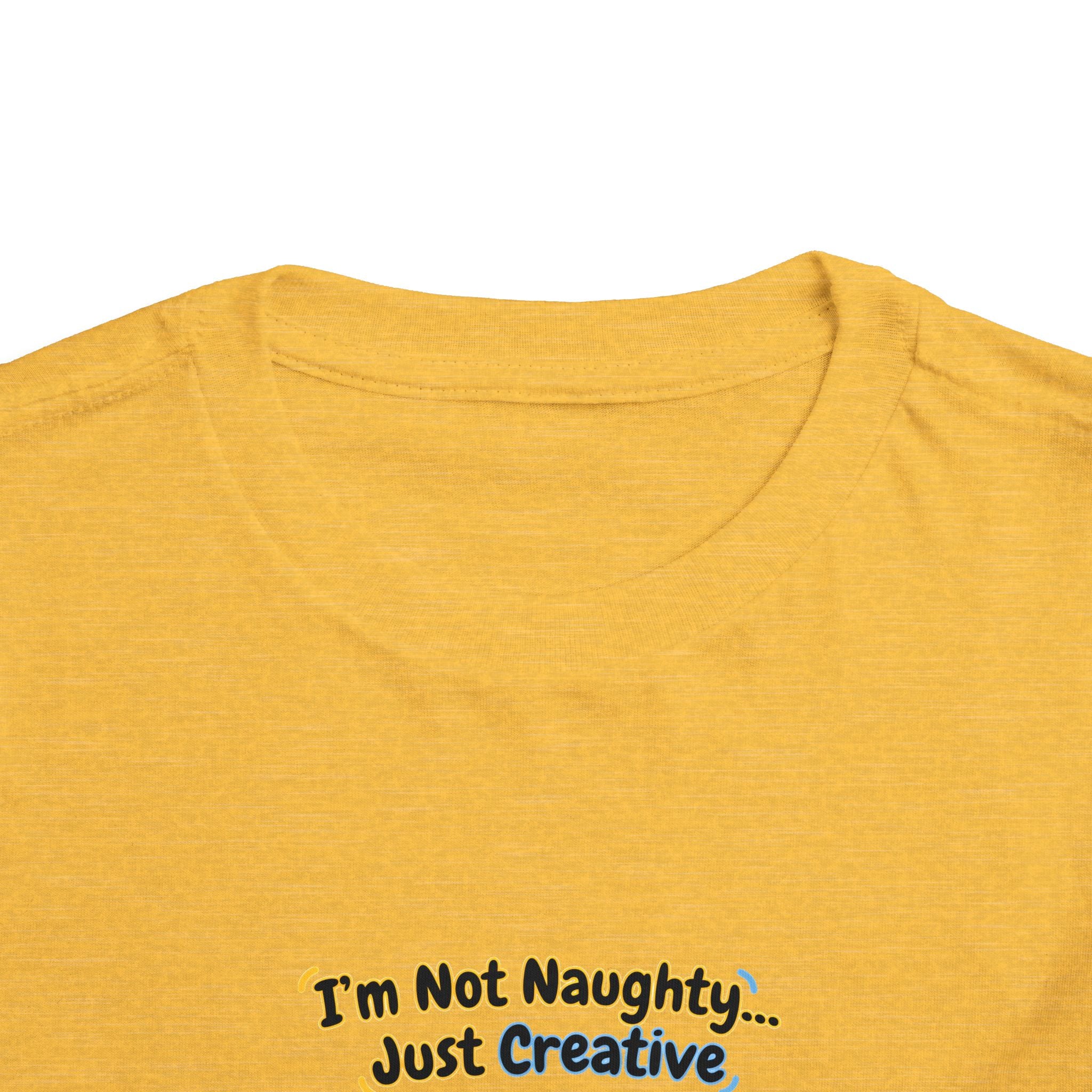 I’m Not Naughty… Just Creative – Cute Puppy T-Shirt | Funny Artist Dog Tee (Unisex)