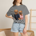 Two Different Minds One Crazy Life T-Shirt | Golden Retriever Heads