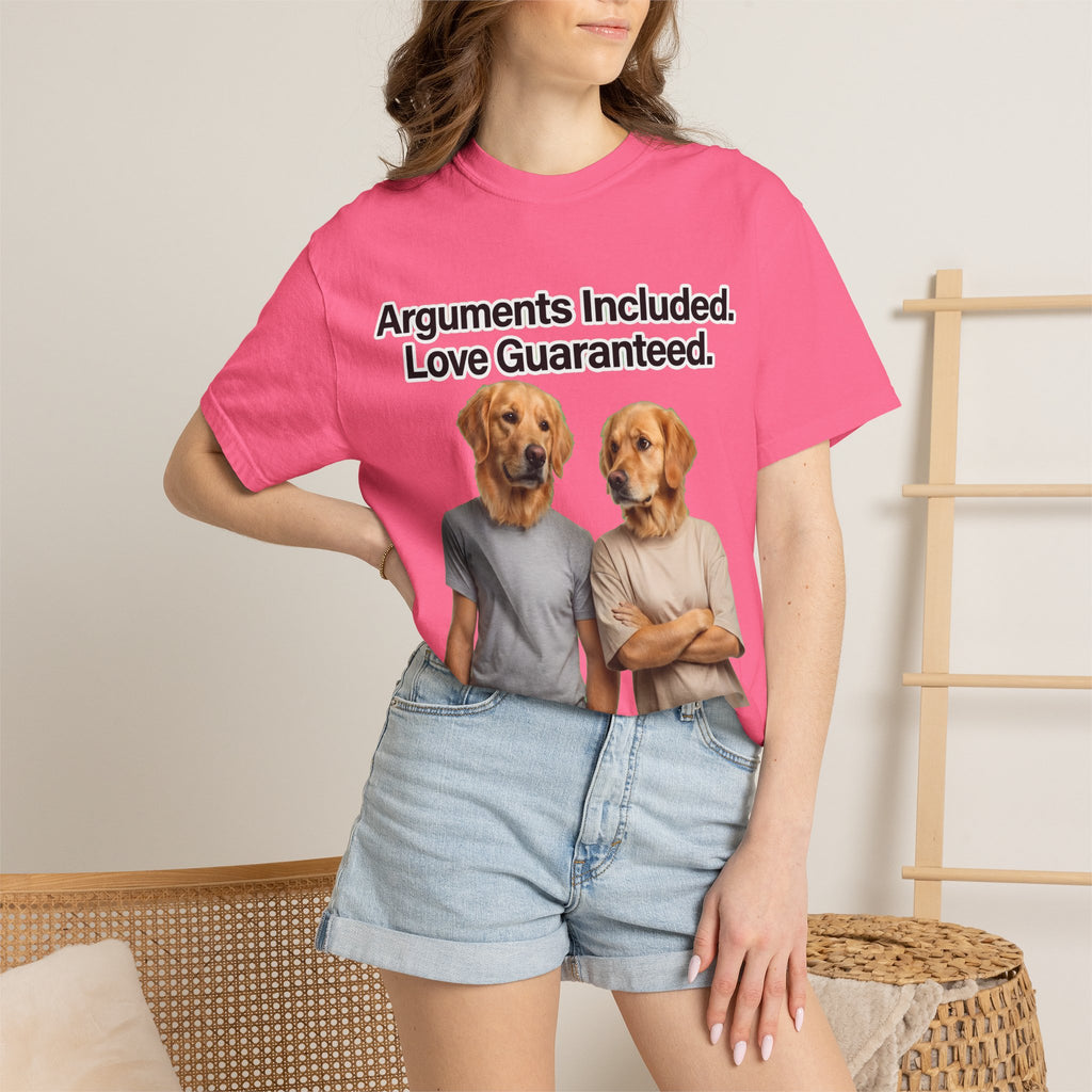 Arguments Included, Love Guaranteed – Funny Couple T-Shirt | Matching Relationship Tee (Unisex)