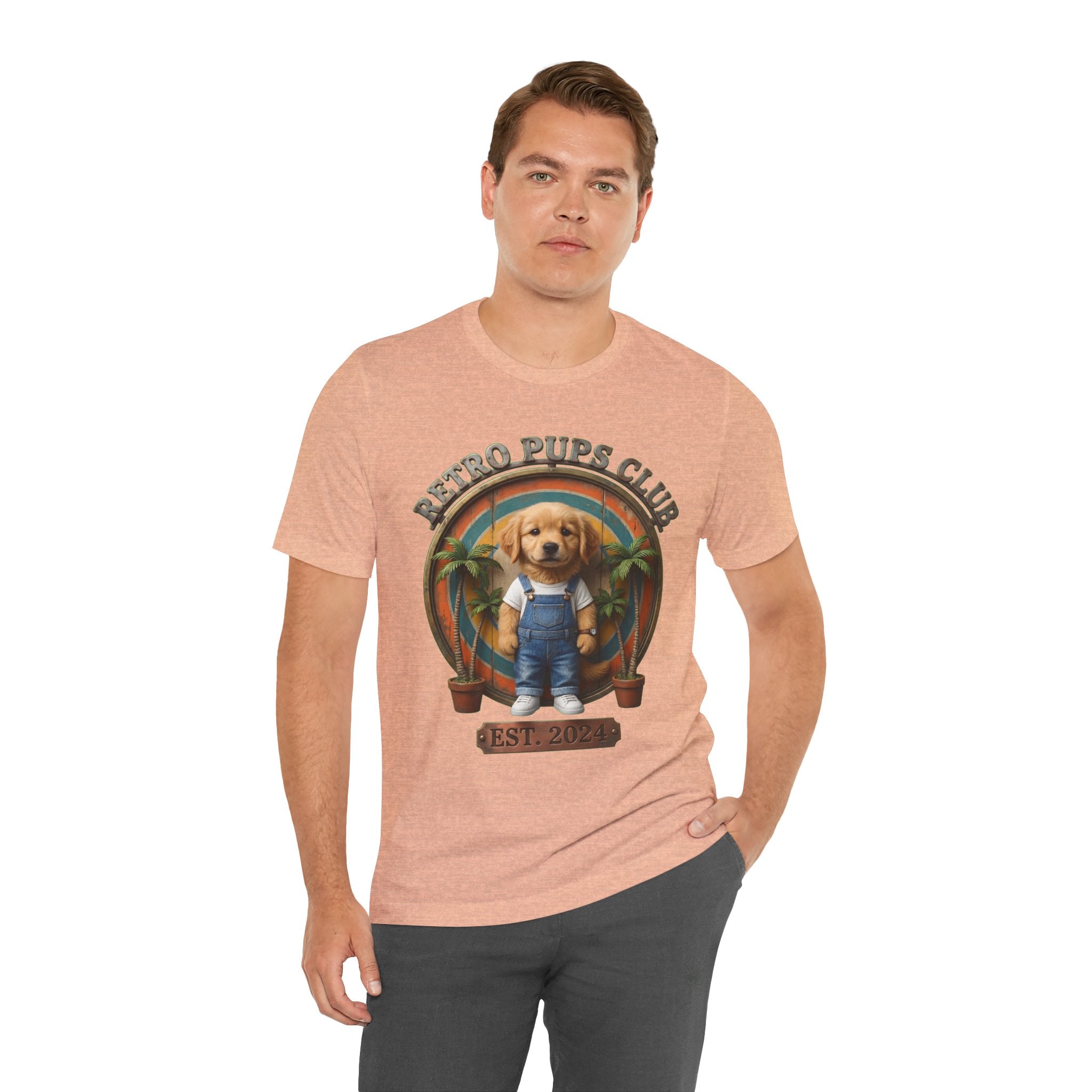 Retro Pups Club Tee – Vintage Puppy Graphic T-Shirt (Est. 2024)
