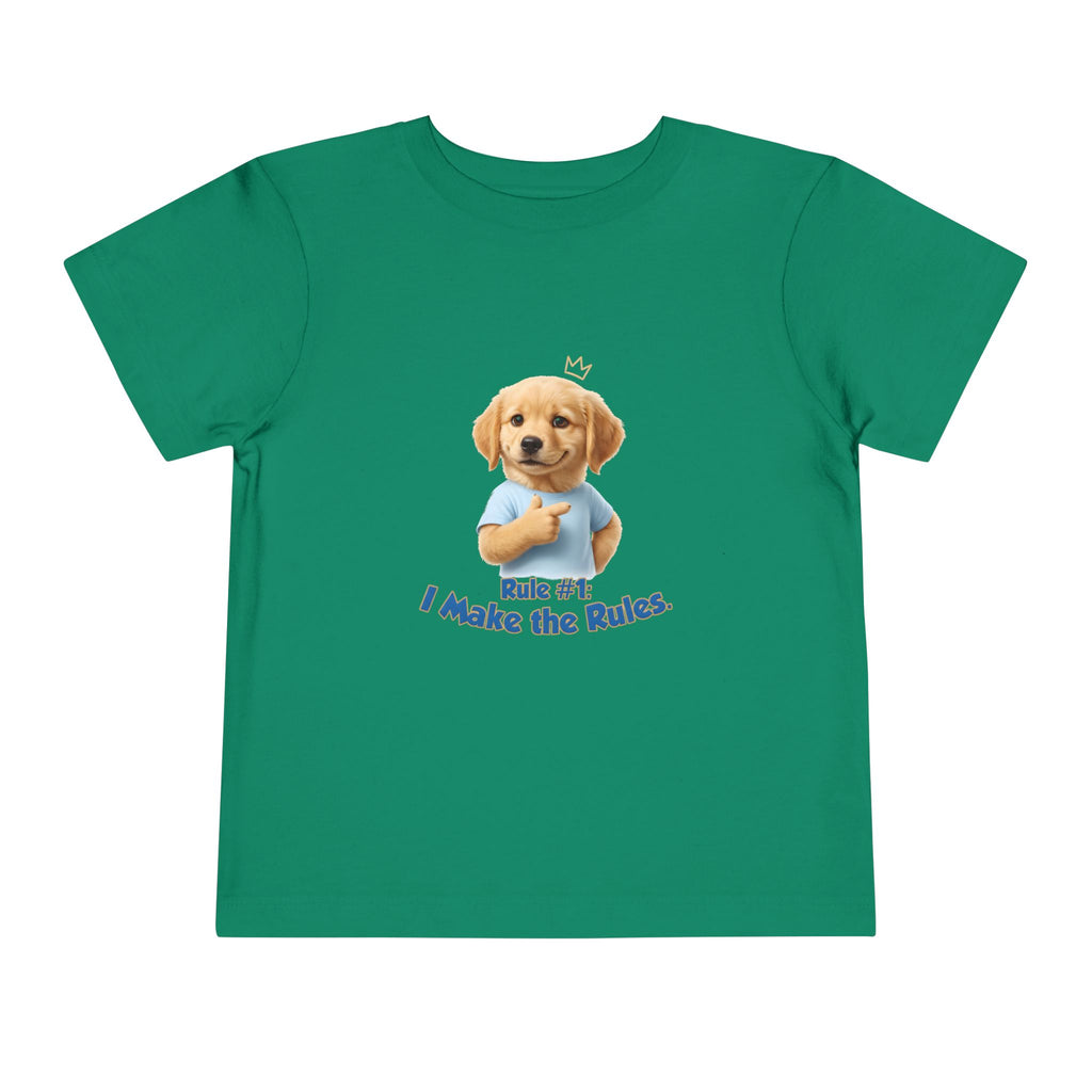 Rule #1: I Make the Rules – Cute Dog T-Shirt | Funny Puppy Boss Graphic Tee (Unisex)