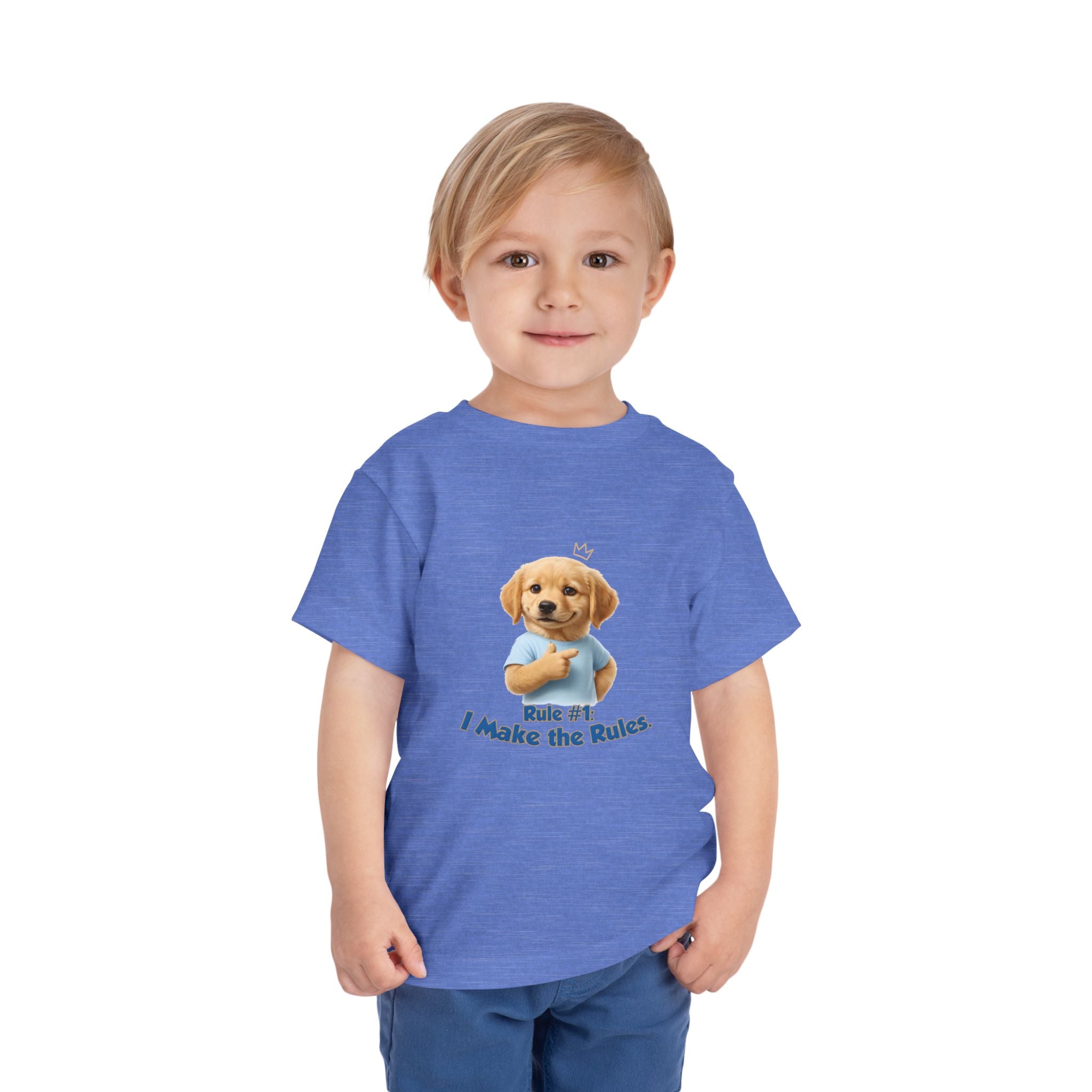 Rule #1: I Make the Rules – Cute Dog T-Shirt | Funny Puppy Boss Graphic Tee (Unisex)