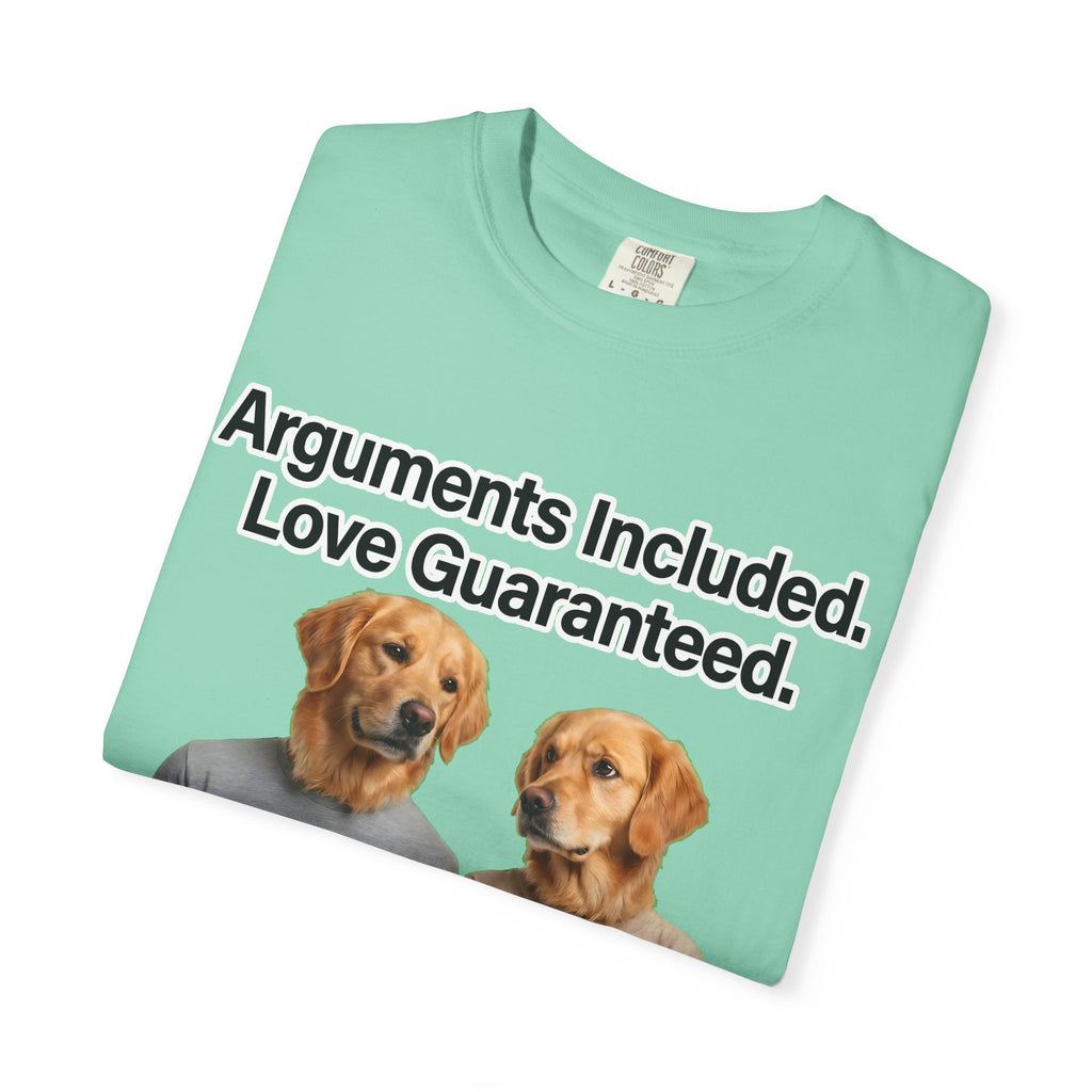 Arguments Included, Love Guaranteed – Funny Couple T-Shirt | Matching Relationship Tee (Unisex)