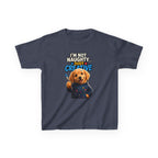 I'm Not Naughty Just Creative Kids T-Shirt | Puppy Artist Paintbrush