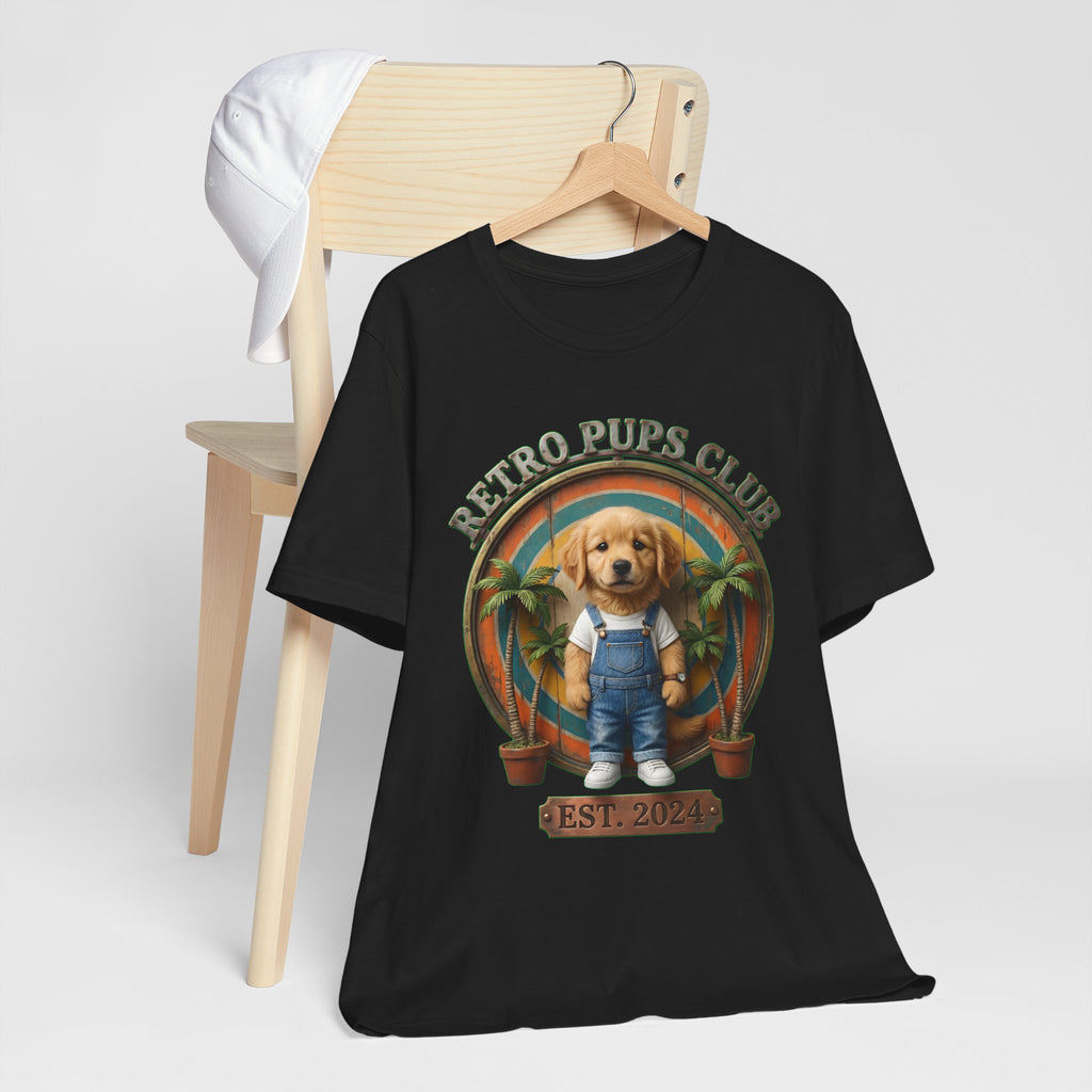Retro Pups Club Tee – Vintage Puppy Graphic T-Shirt (Est. 2024)
