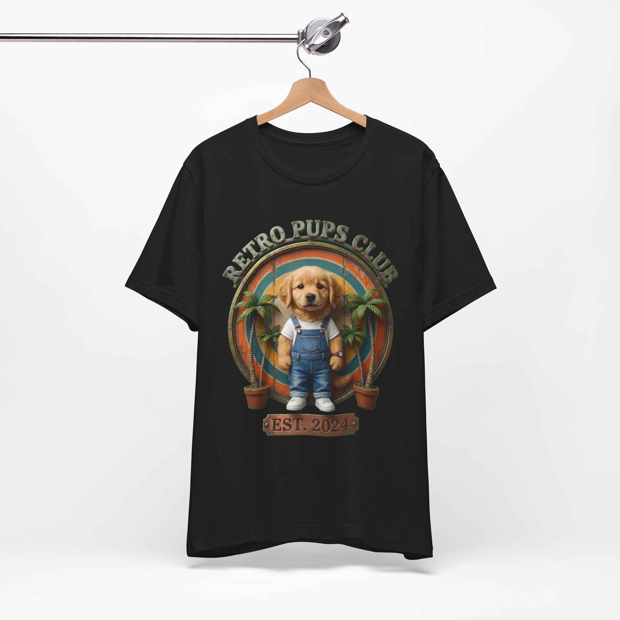 Retro Pups Club Tee – Vintage Puppy Graphic T-Shirt (Est. 2024)