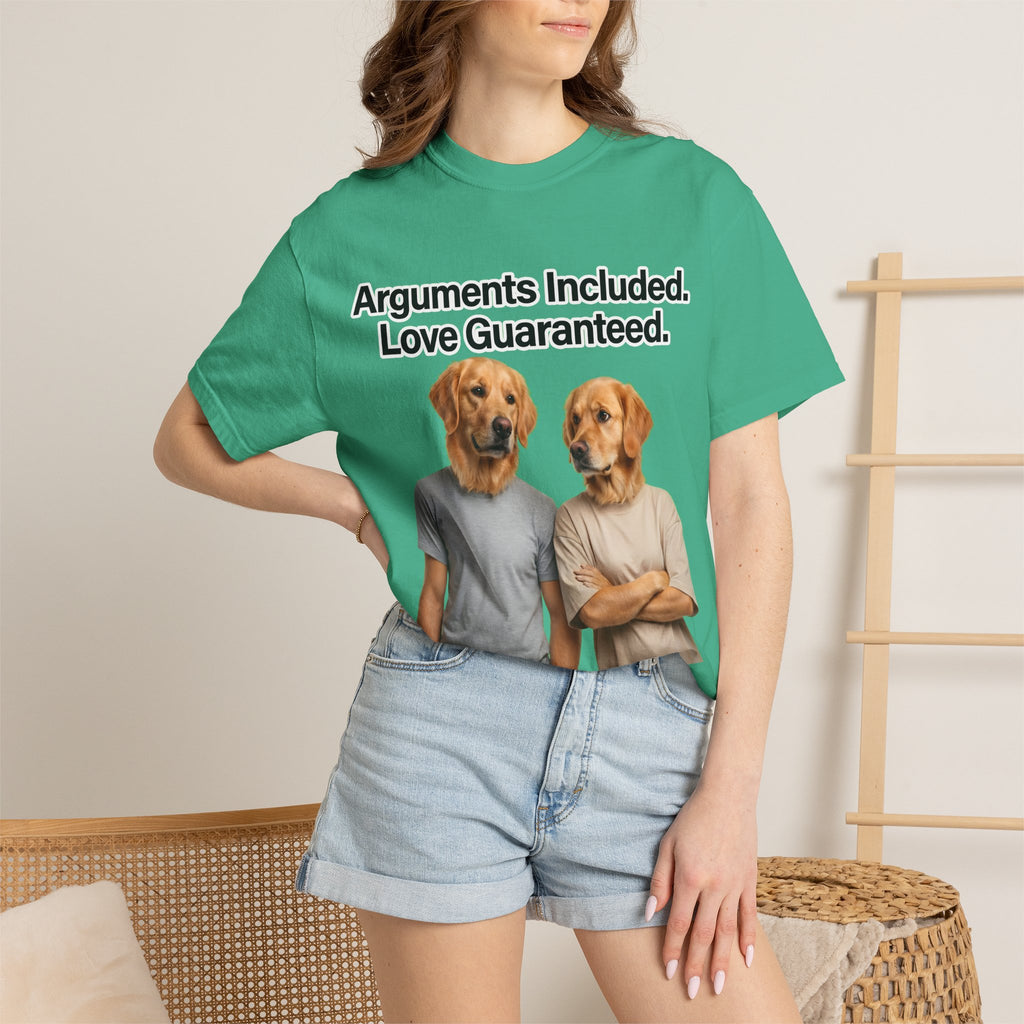 Arguments Included, Love Guaranteed – Funny Couple T-Shirt | Matching Relationship Tee (Unisex)