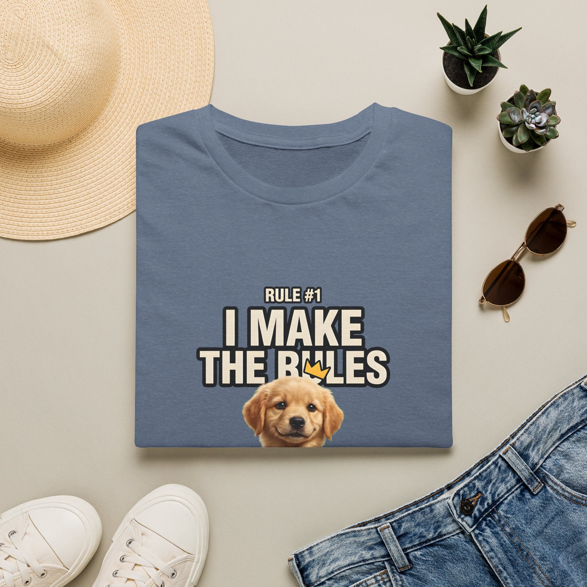 I Make the Rules Dog Graphic Tee | Golden Retriever Puppy Shirt