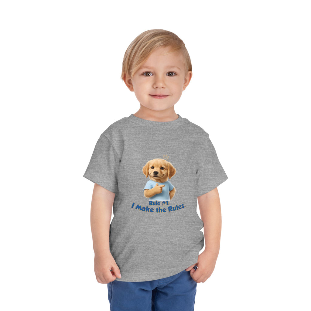 Rule #1: I Make the Rules – Cute Dog T-Shirt | Funny Puppy Boss Graphic Tee (Unisex)