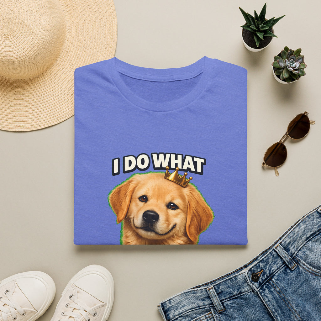 Golden Retriever Portrait I DO WHAT I WANT T-Shirt | Dog Graphic Tee