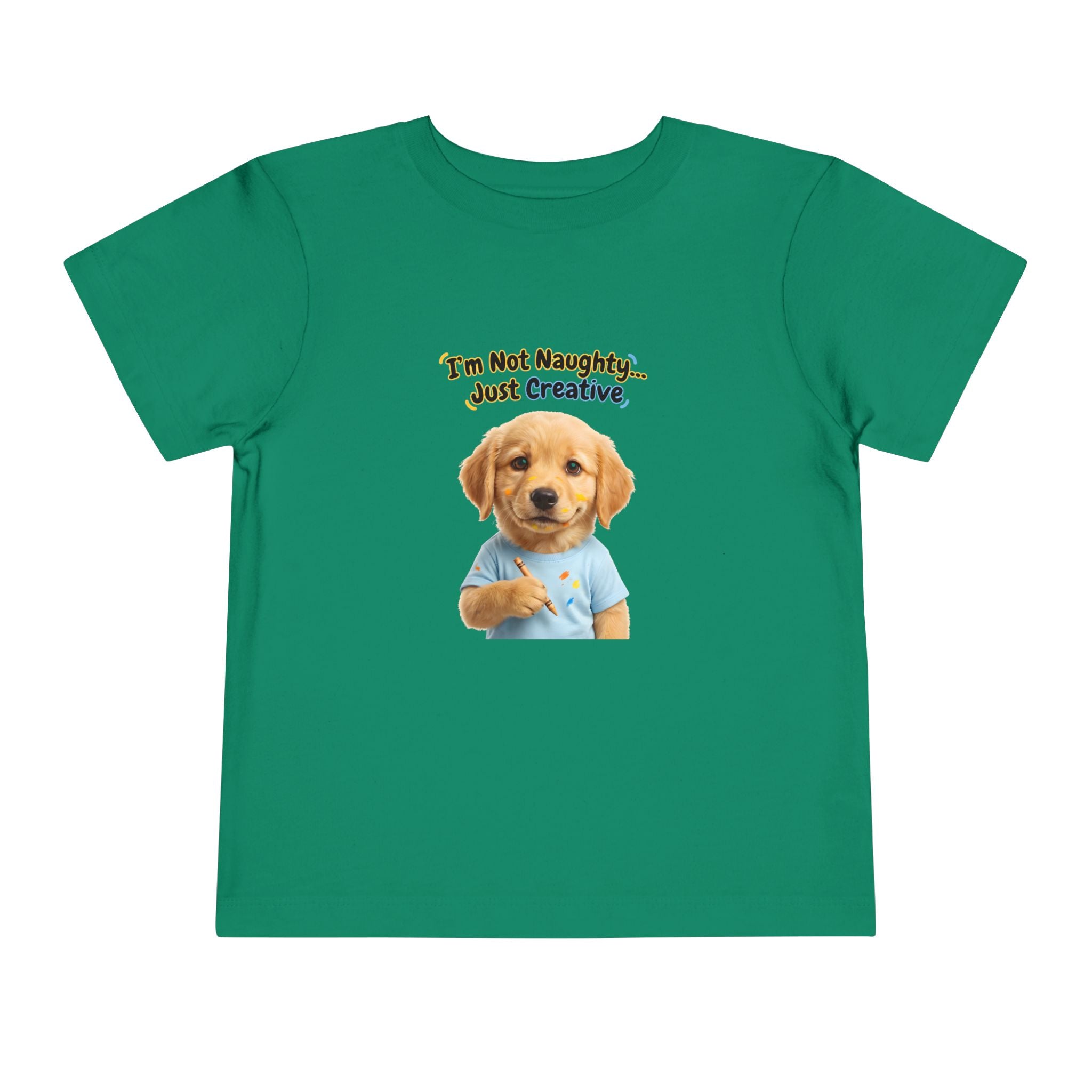 I’m Not Naughty… Just Creative – Cute Puppy T-Shirt | Funny Artist Dog Tee (Unisex)