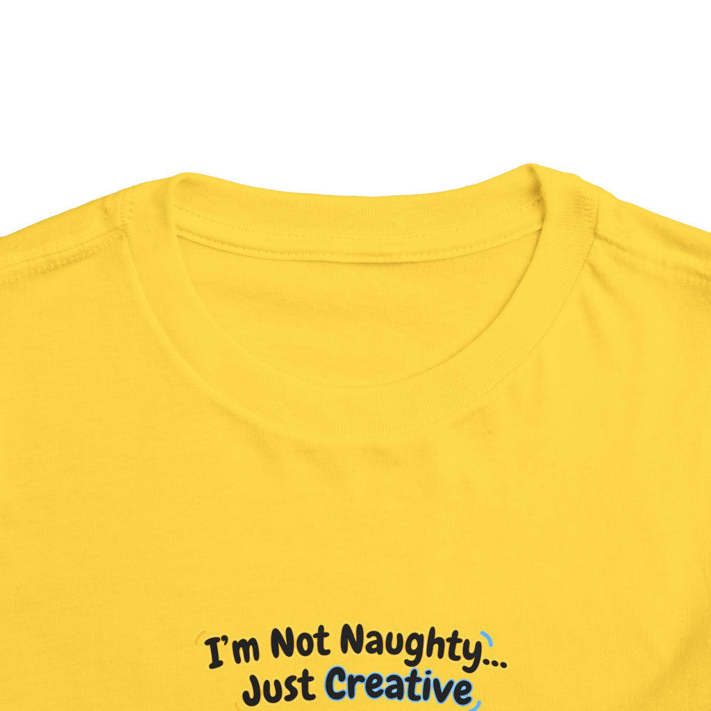 I’m Not Naughty… Just Creative – Cute Puppy T-Shirt | Funny Artist Dog Tee (Unisex)
