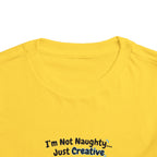 I'm Not Naughty Just Creative Puppy Tee | Cute Labrador Puppy Toddler Shirt