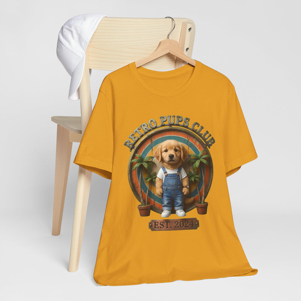 Retro Pups Club Tee – Vintage Puppy Graphic T-Shirt (Est. 2024)
