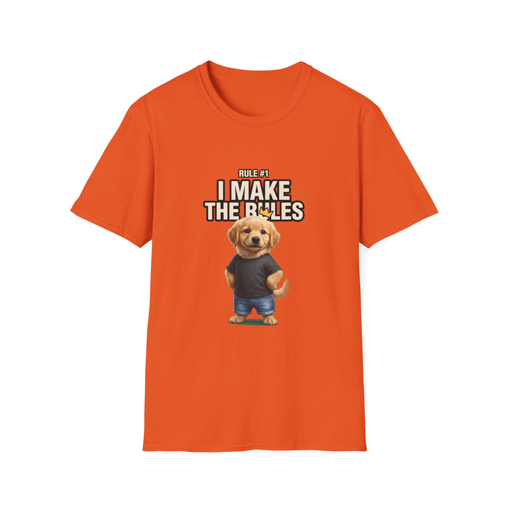 I Make the Rules Dog Graphic Tee | Golden Retriever Puppy Shirt