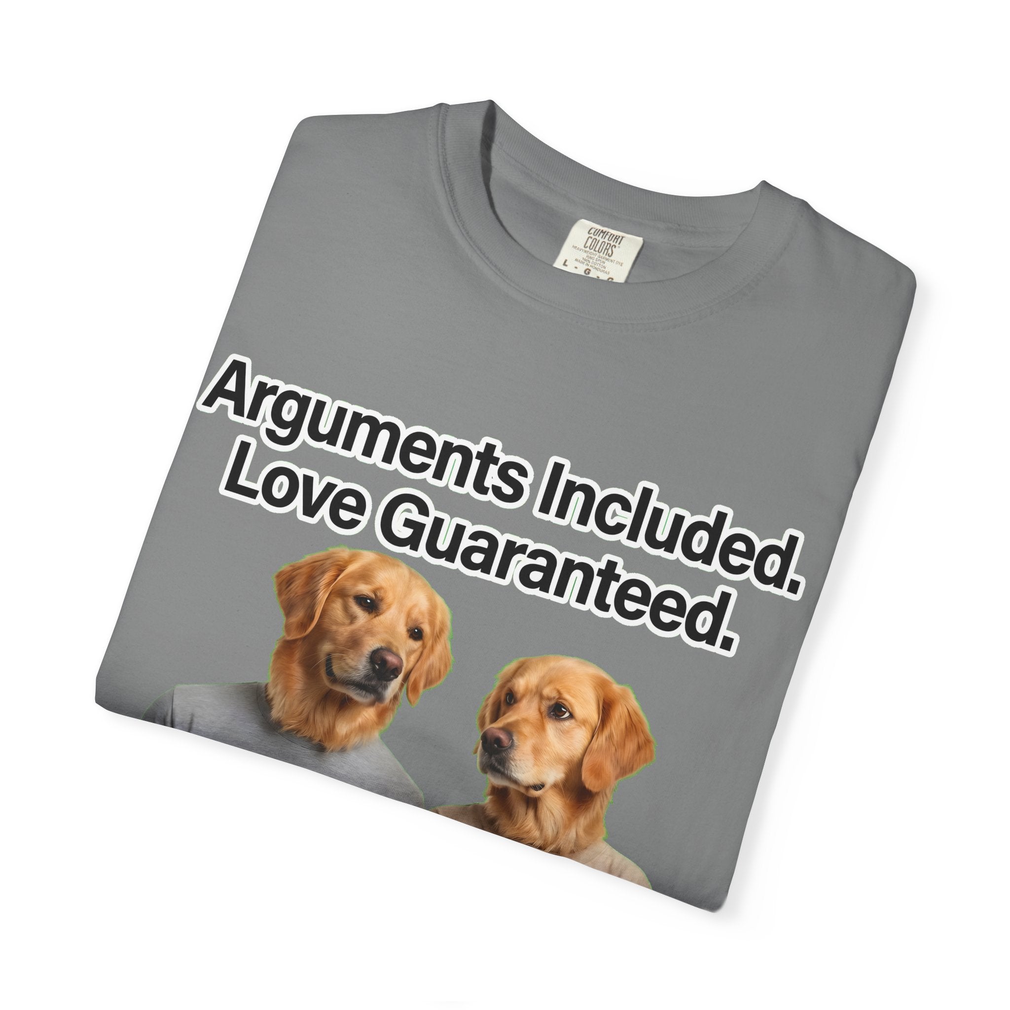 Arguments Included, Love Guaranteed – Funny Couple T-Shirt | Matching Relationship Tee (Unisex)