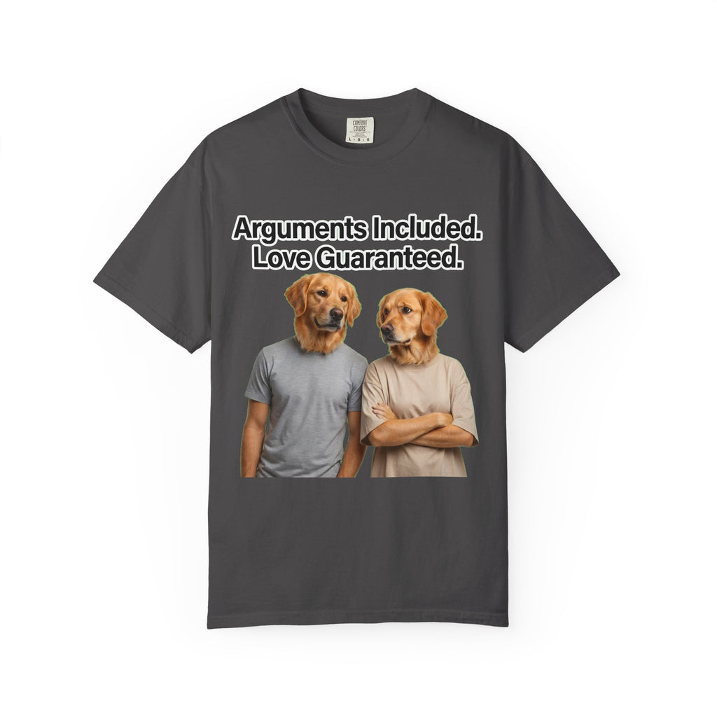 Arguments Included, Love Guaranteed – Funny Couple T-Shirt | Matching Relationship Tee (Unisex)