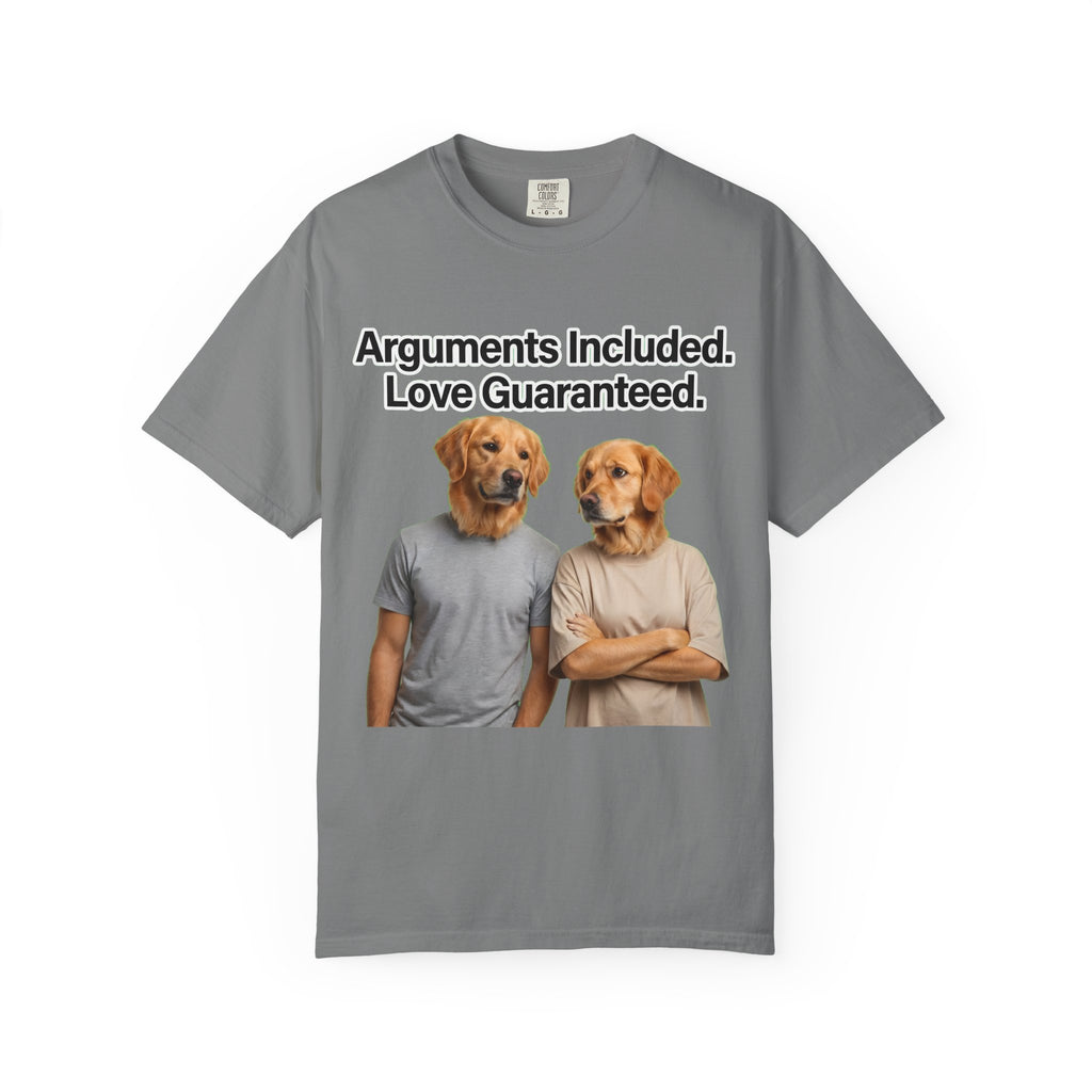 Arguments Included, Love Guaranteed – Funny Couple T-Shirt | Matching Relationship Tee (Unisex)