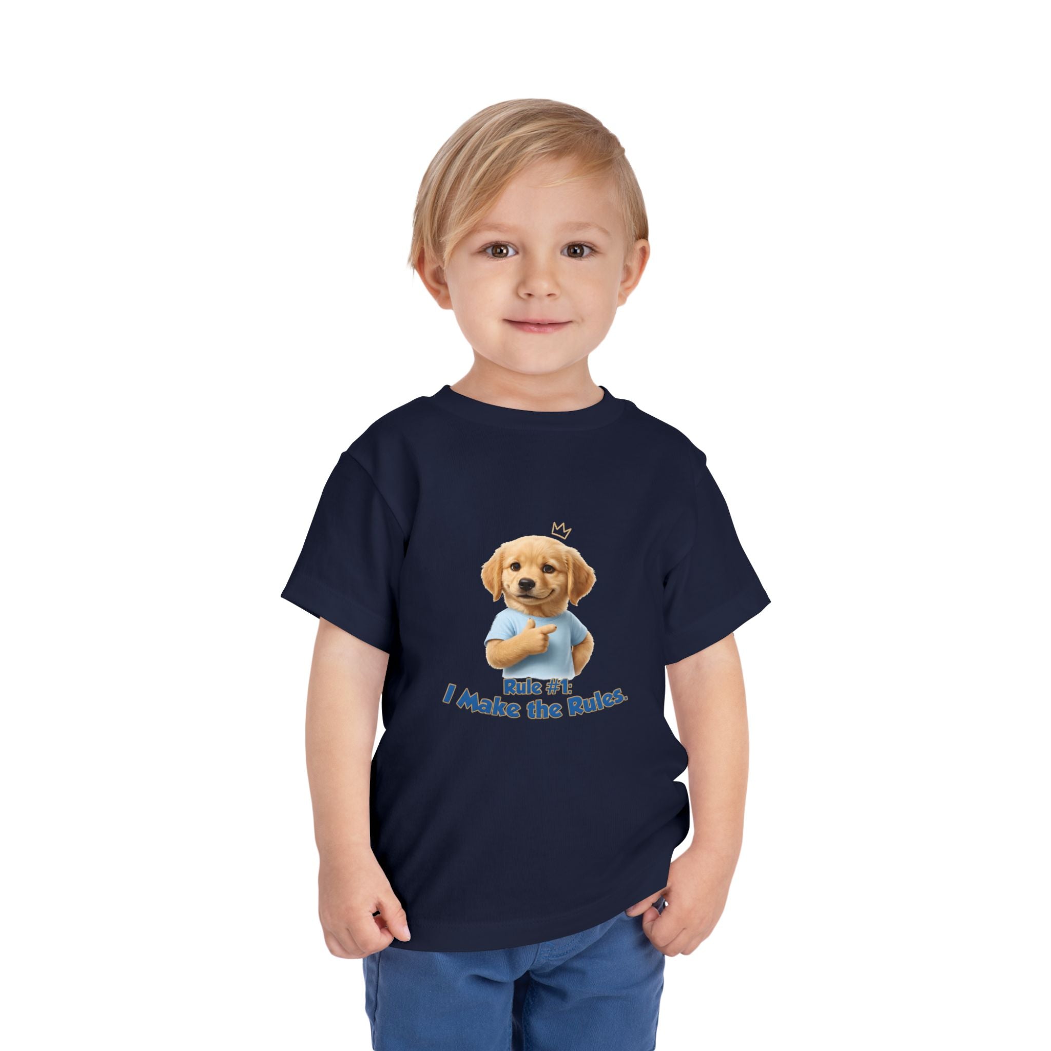 Rule #1: I Make the Rules – Cute Dog T-Shirt | Funny Puppy Boss Graphic Tee (Unisex)