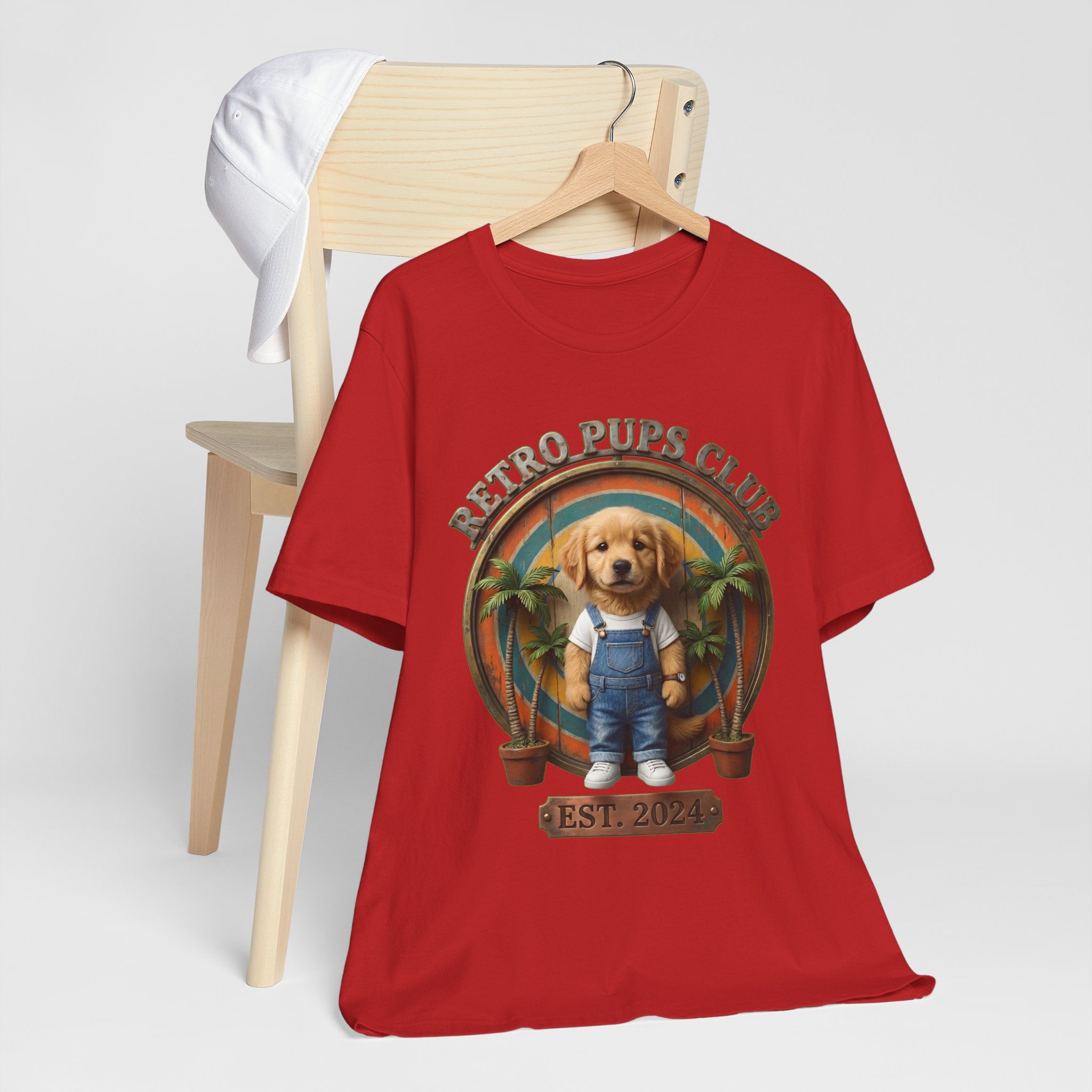 Retro Pups Club Tee – Vintage Puppy Graphic T-Shirt (Est. 2024)