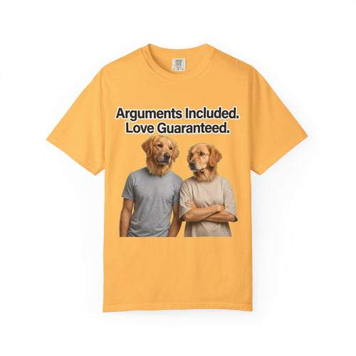 Arguments Included, Love Guaranteed – Funny Couple T-Shirt | Matching Relationship Tee (Unisex)