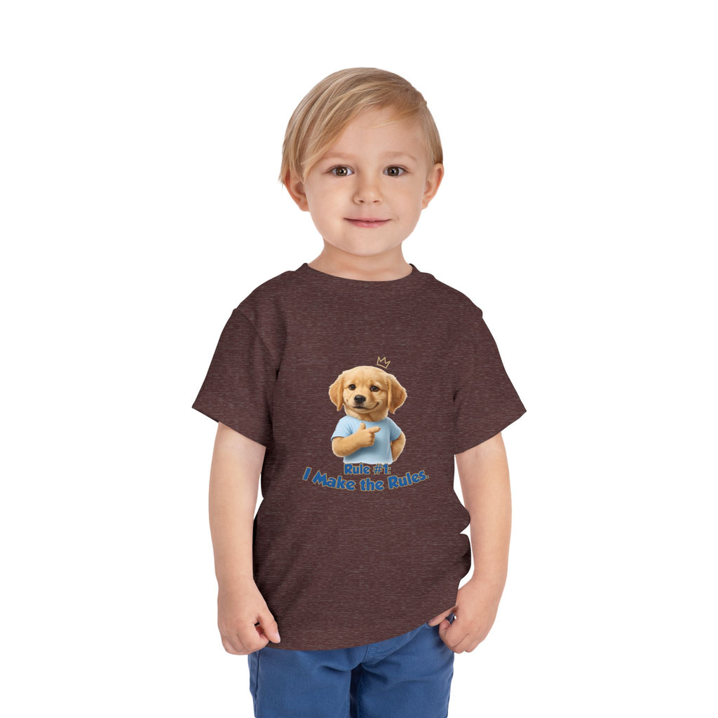 Rule #1: I Make the Rules – Cute Dog T-Shirt | Funny Puppy Boss Graphic Tee (Unisex)