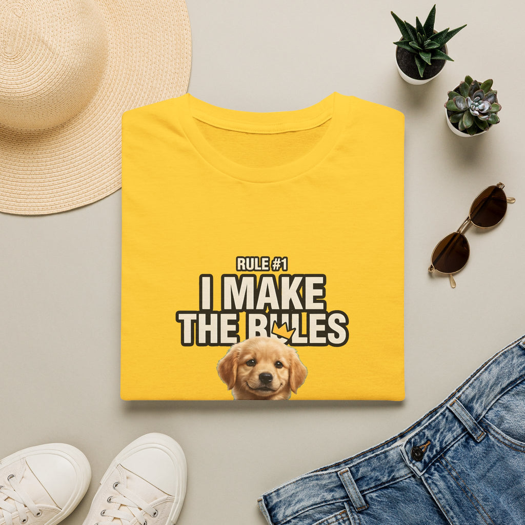 I Make the Rules Dog Graphic Tee | Golden Retriever Puppy Shirt