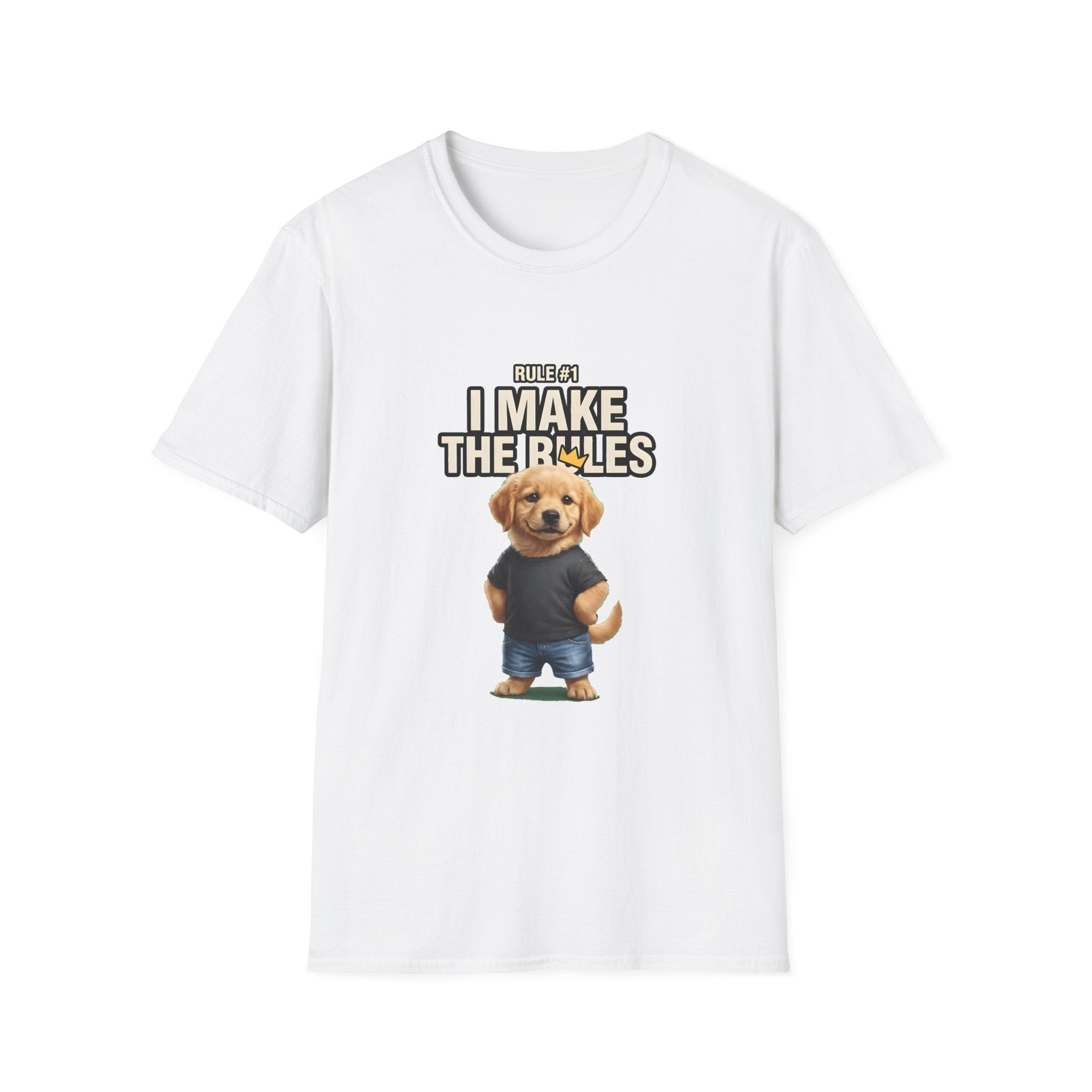 I Make the Rules Dog Graphic Tee | Golden Retriever Puppy Shirt
