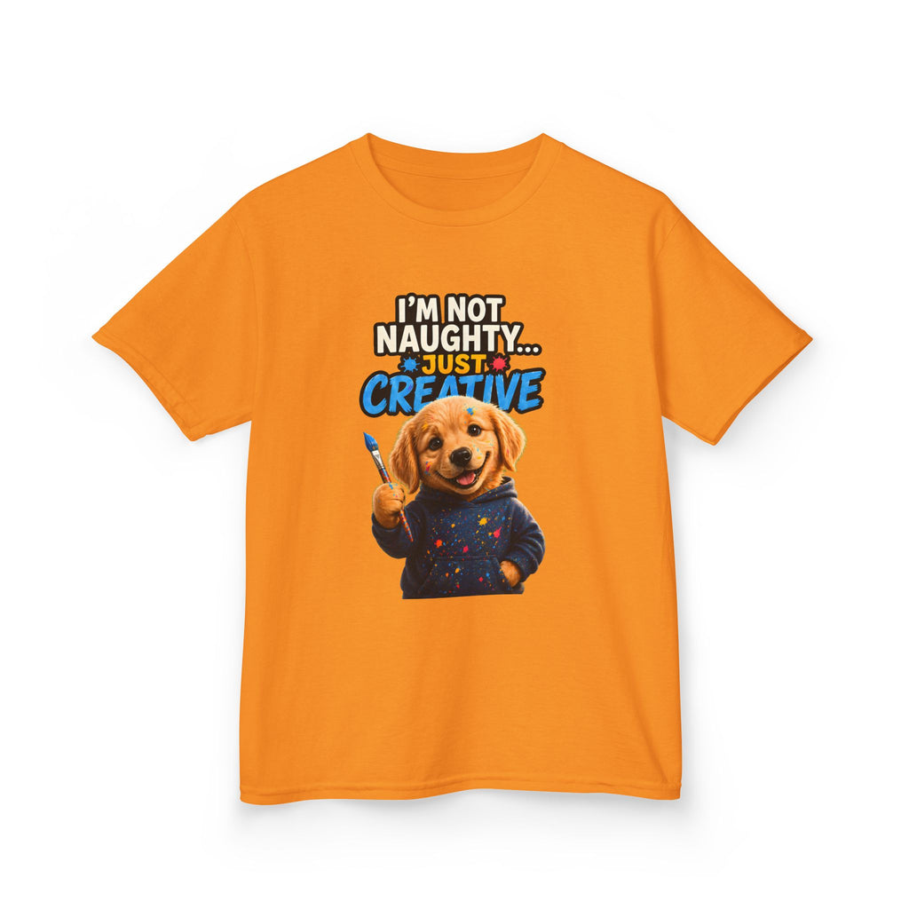 I’m Not Naughty… Just Creative – Funny Dog T-Shirt | Cute Artist Puppy Graphic Tee (Unisex)