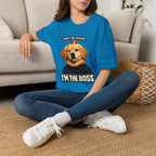 Golden Retriever 'I'm the Boss' T-Shirt | Dog Crown Design
