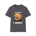 I Do What I Want – Funny Dog Attitude T-Shirt | Cute Golden Puppy Tee (Unisex)