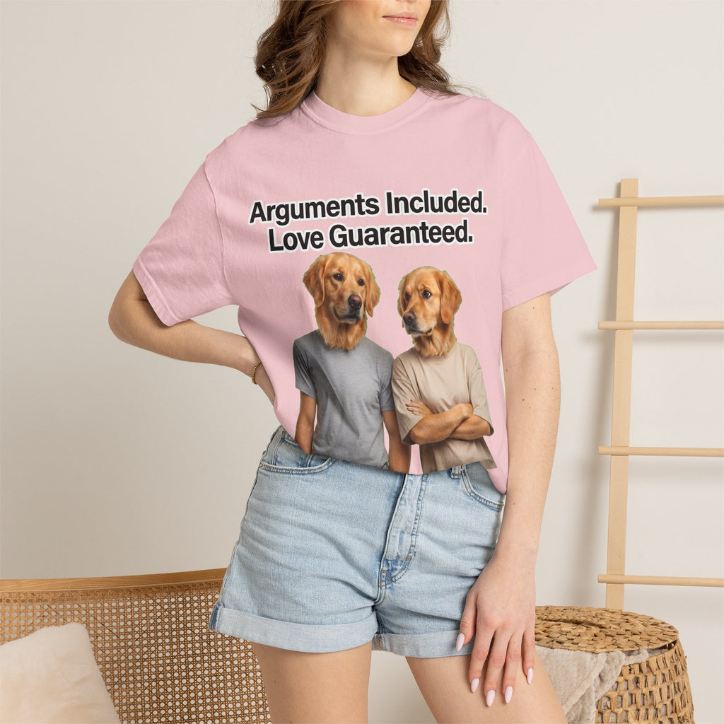 Arguments Included, Love Guaranteed – Funny Couple T-Shirt | Matching Relationship Tee (Unisex)