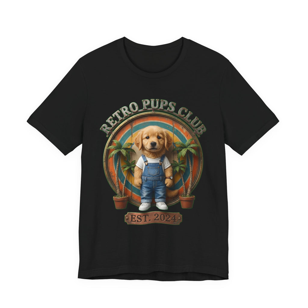 Retro Pups Club Tee – Vintage Puppy Graphic T-Shirt (Est. 2024)