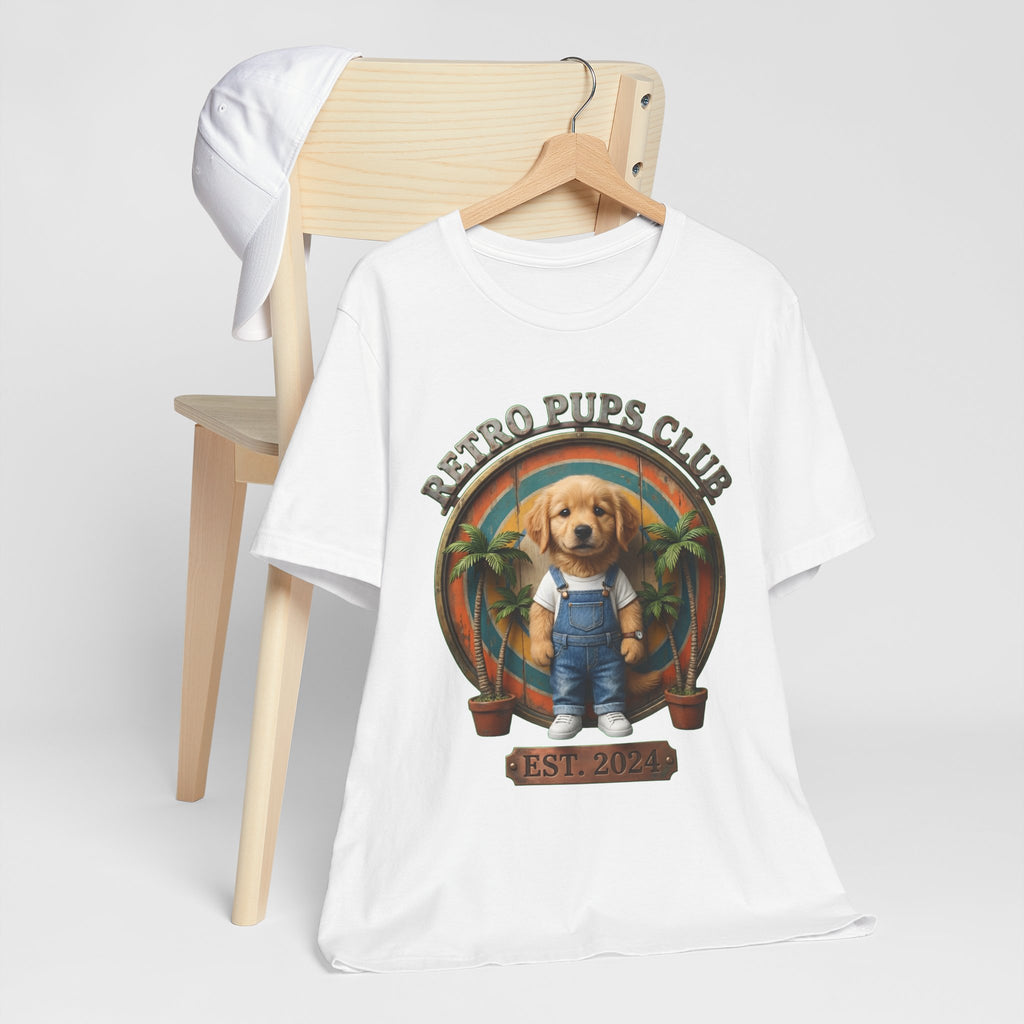 Retro Pups Club Tee – Vintage Puppy Graphic T-Shirt (Est. 2024)