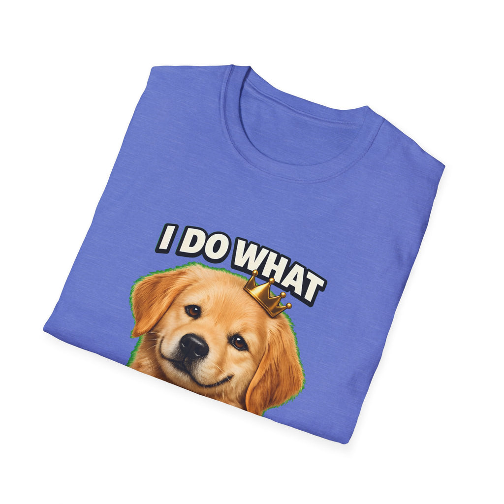 I Do What I Want – Funny Dog Attitude T-Shirt | Cute Golden Puppy Tee (Unisex)