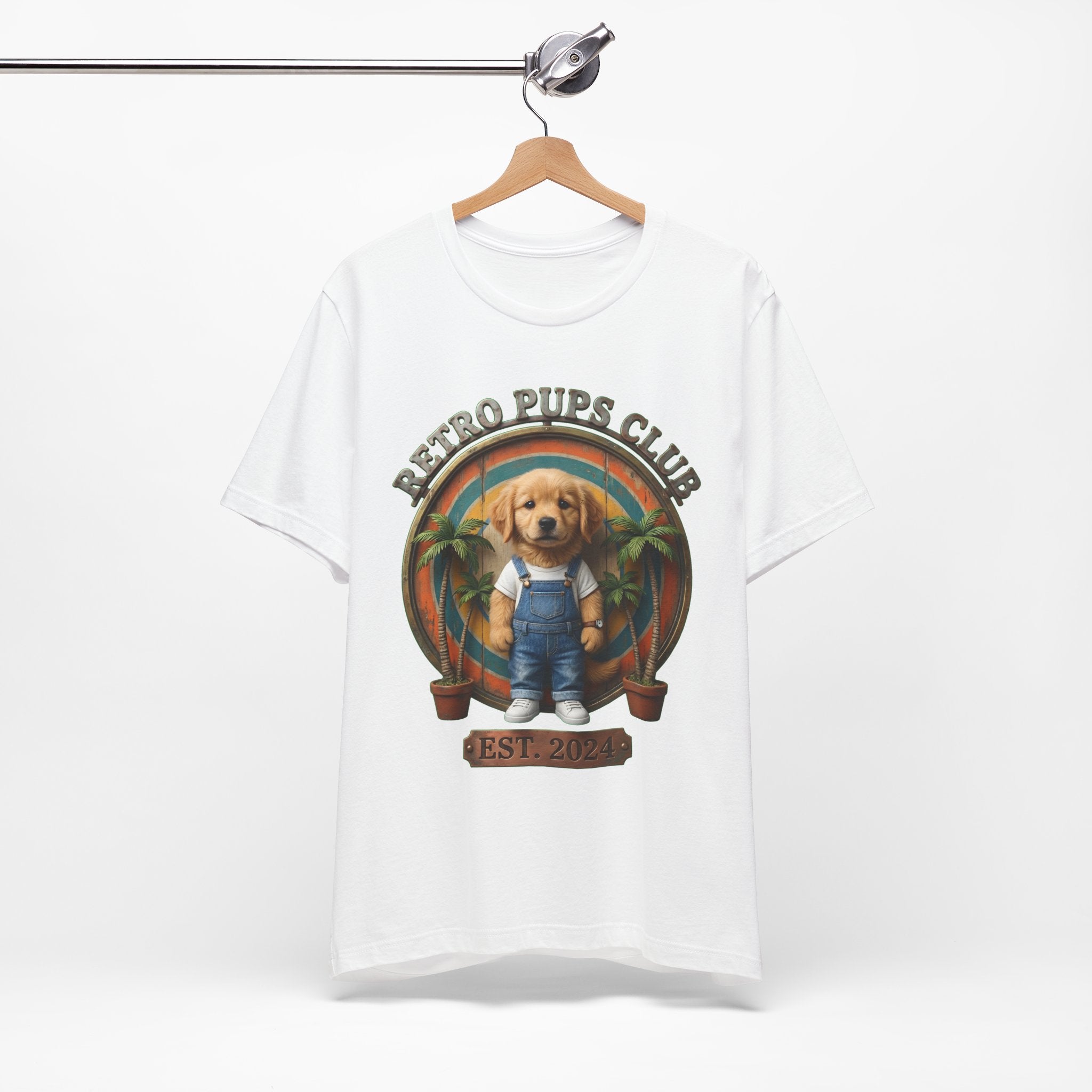 Retro Pups Club Tee – Vintage Puppy Graphic T-Shirt (Est. 2024)