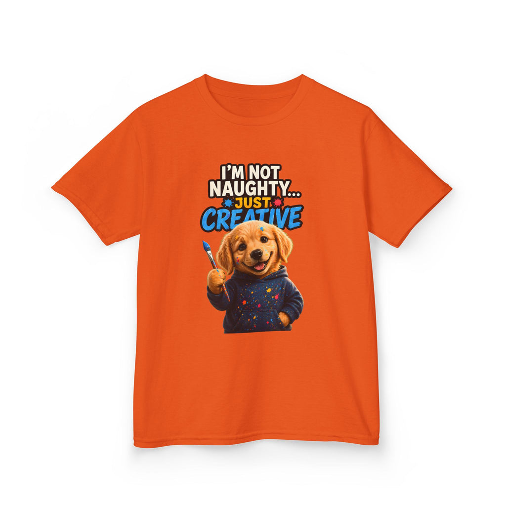 I’m Not Naughty… Just Creative – Funny Dog T-Shirt | Cute Artist Puppy Graphic Tee (Unisex)