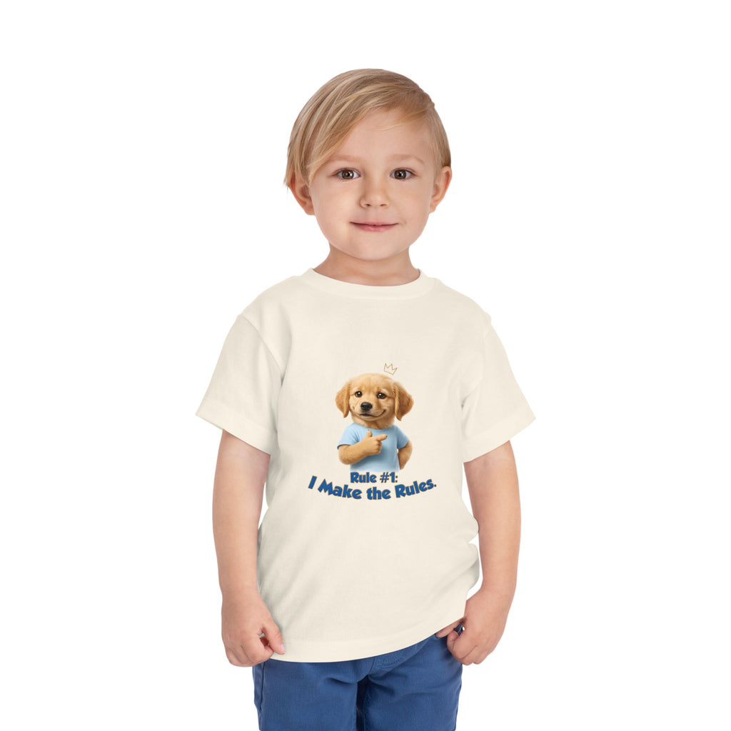 Rule #1: I Make the Rules – Cute Dog T-Shirt | Funny Puppy Boss Graphic Tee (Unisex)
