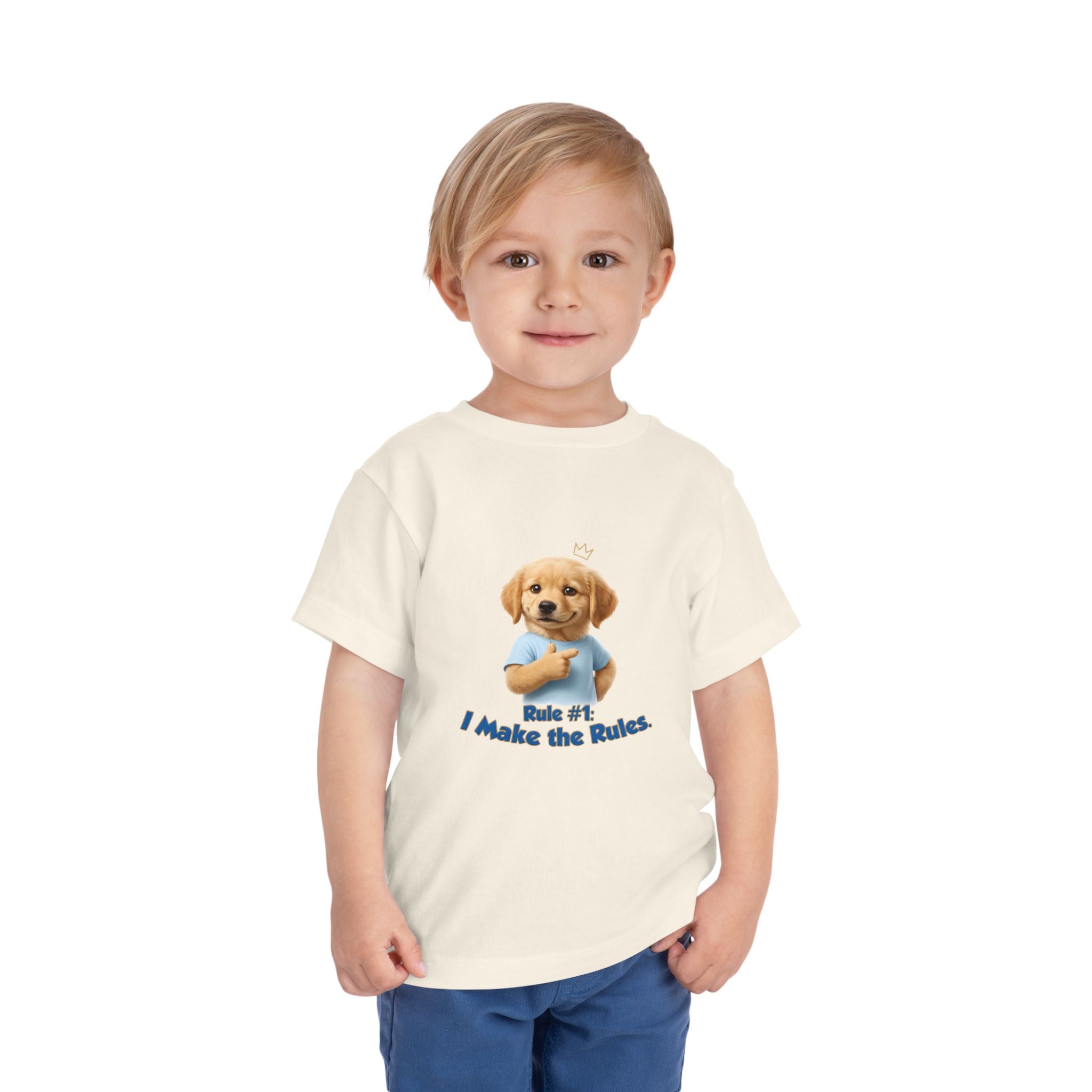 Rule #1: I Make the Rules – Cute Dog T-Shirt | Funny Puppy Boss Graphic Tee (Unisex)