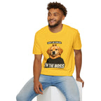 Golden Retriever 'I'm the Boss' T-Shirt | Dog Crown Design