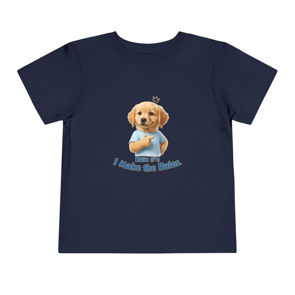 Rule #1: I Make the Rules – Cute Dog T-Shirt | Funny Puppy Boss Graphic Tee (Unisex)