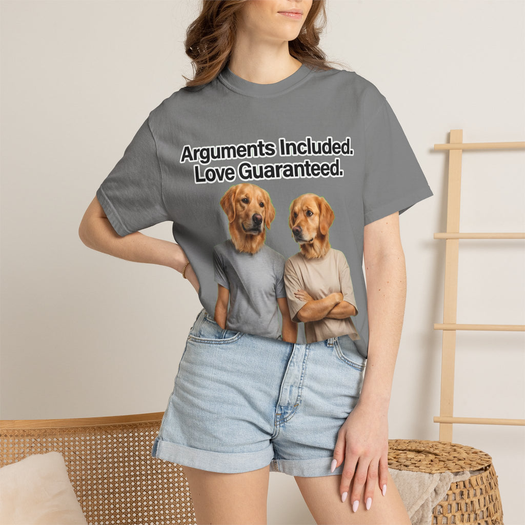 Arguments Included, Love Guaranteed – Funny Couple T-Shirt | Matching Relationship Tee (Unisex)