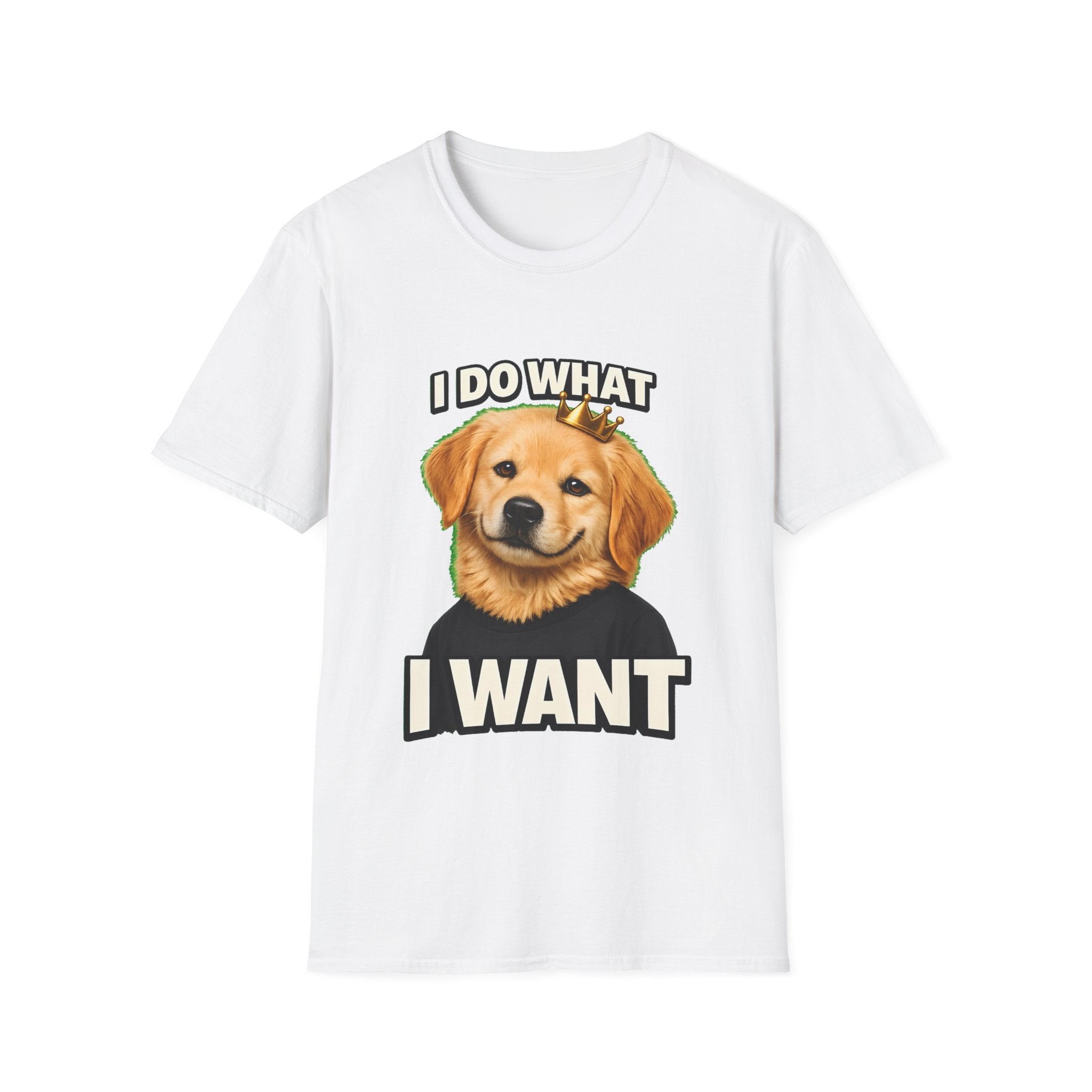 I Do What I Want – Funny Dog Attitude T-Shirt | Cute Golden Puppy Tee (Unisex)