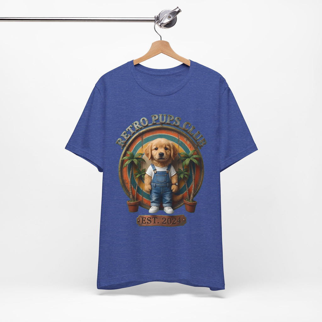Retro Pups Club Tee – Vintage Puppy Graphic T-Shirt (Est. 2024)